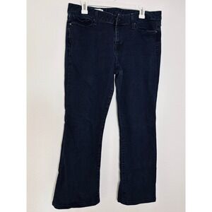 Gap 1969 Perfect Boot Jeans Dark Wash Blue Denim Bootcut Womens 33r 33 Regular
